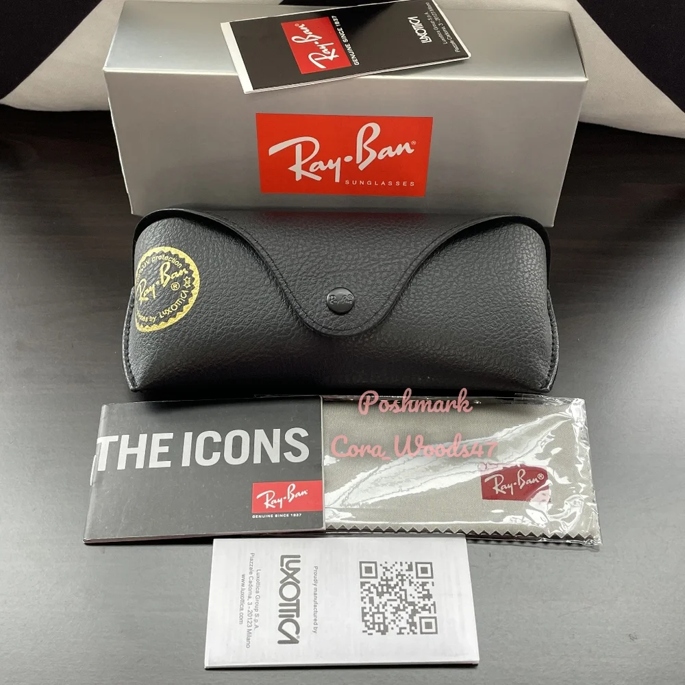 RayBan Aviator Black Lenses RB3025 Black Frame 58 / 62 Unisex New - Picture 10 of 16